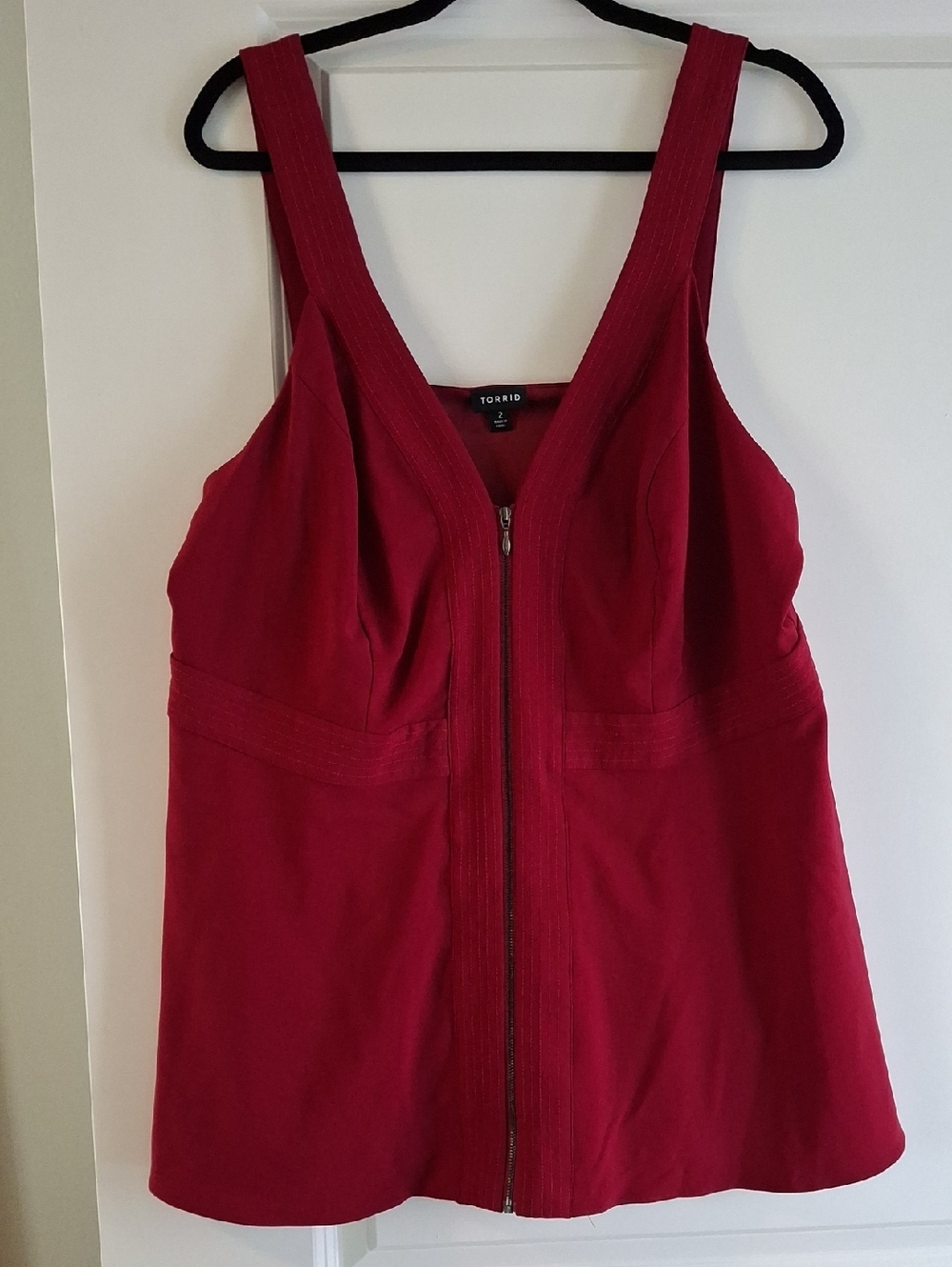 Torrid Deep Red Zip-Front Camisole